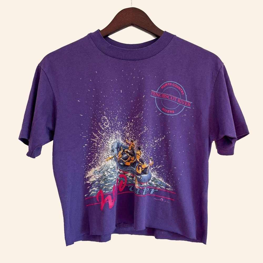 Vintage 1991 Whitewater Graphic T-Shirt Made in USA